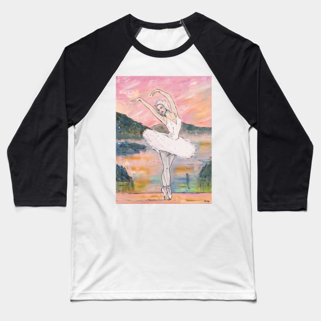 Swan Lake. Odette Baseball T-Shirt by NataliaShchip